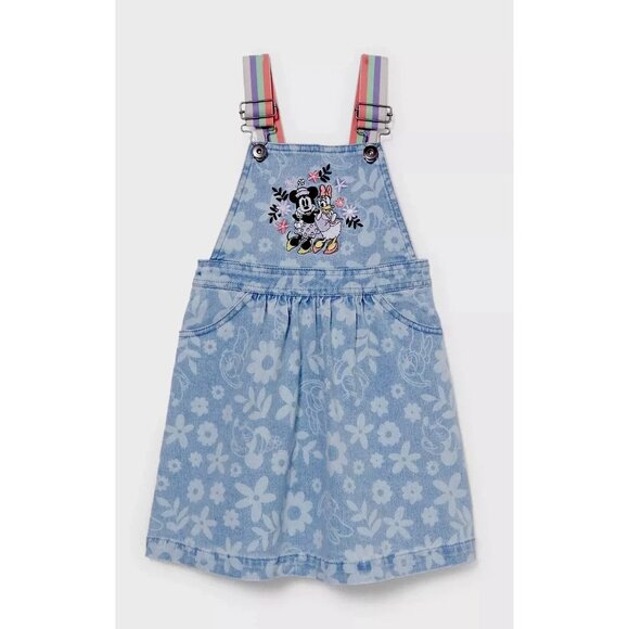 Disney Minnie Mouse & Daisy Duck Toddler Denim Dress 3T New - Picture 3 of 5